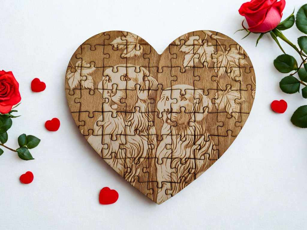 Puzzle Coeur Golden Retriever