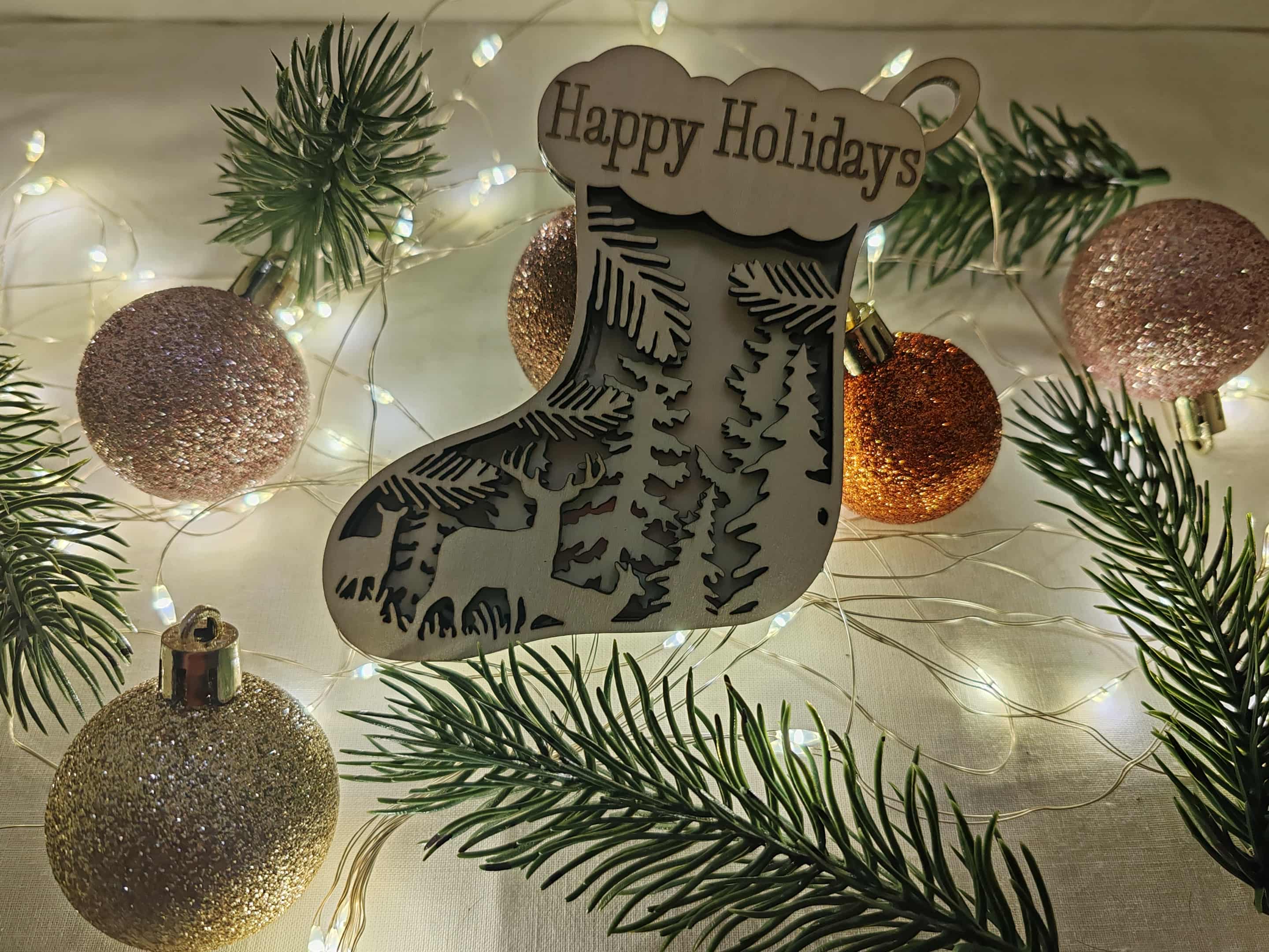 Décoration Chaussette Edition Noël - Happy Holiday