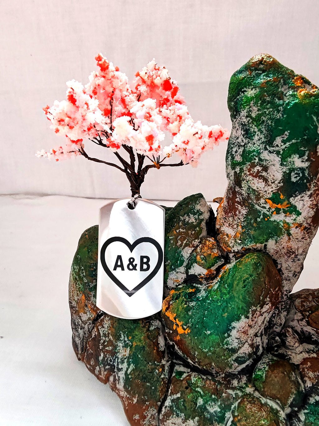 Collier avec plaque métallique - Personnalisable