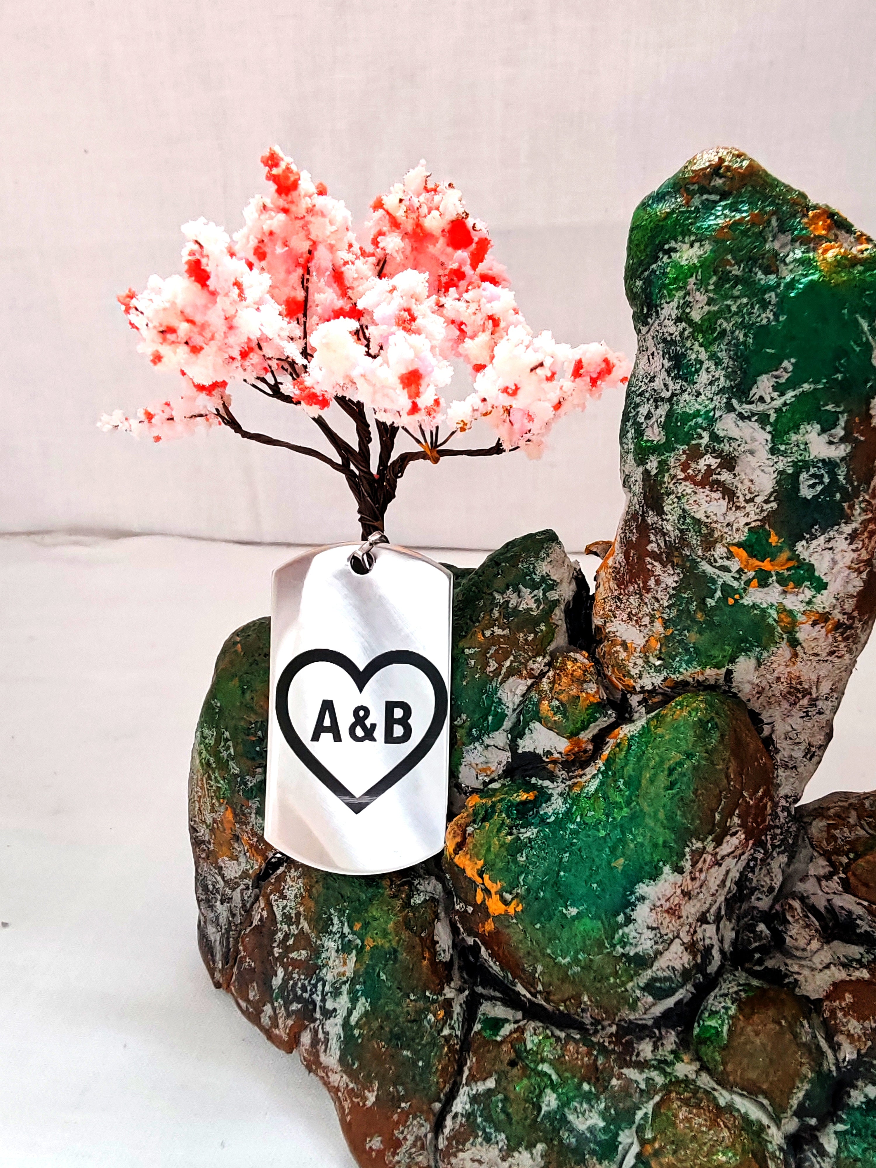 Collier avec plaque métallique - Personnalisable