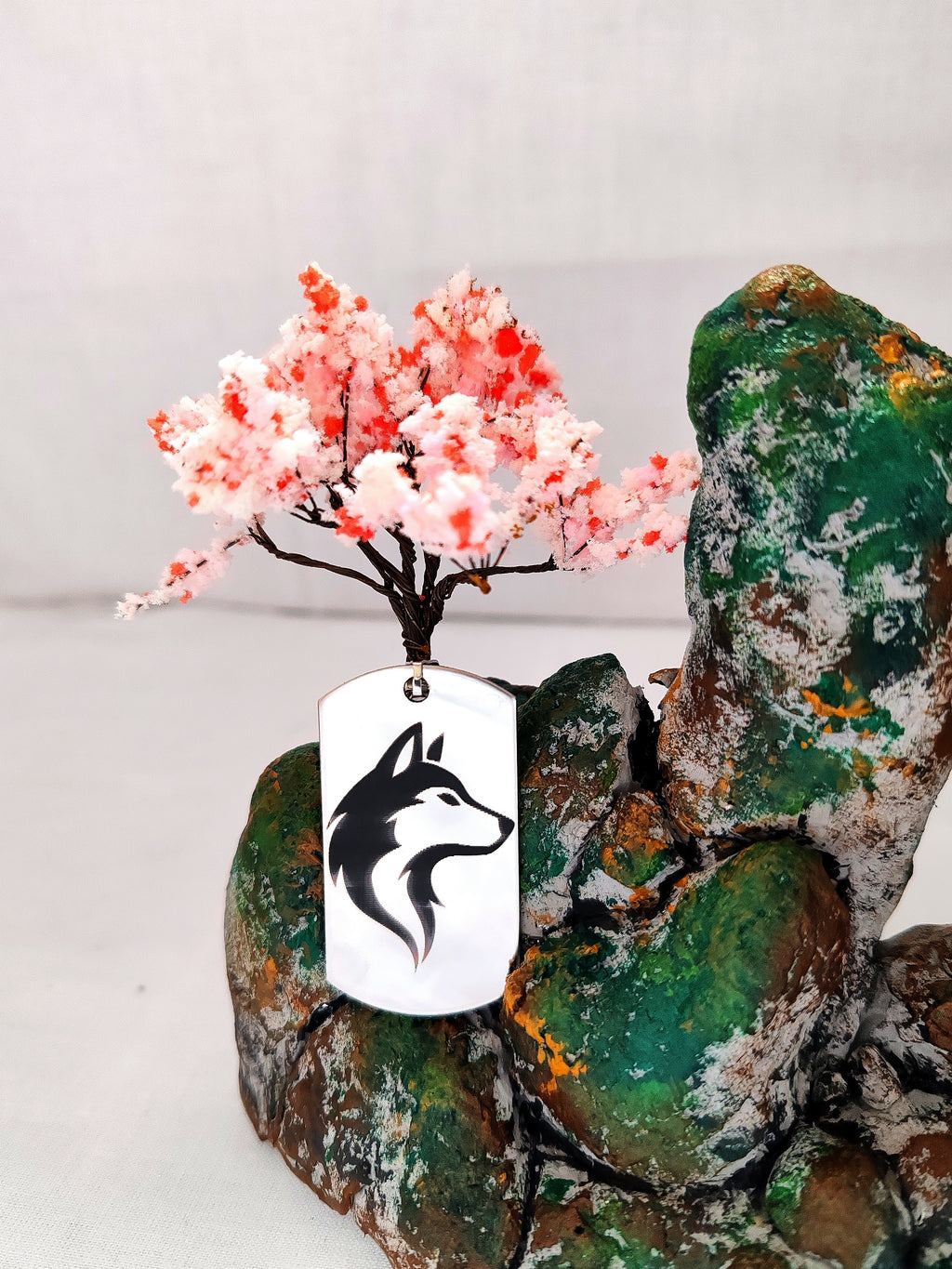 Collier avec plaque métallique - Personnalisable